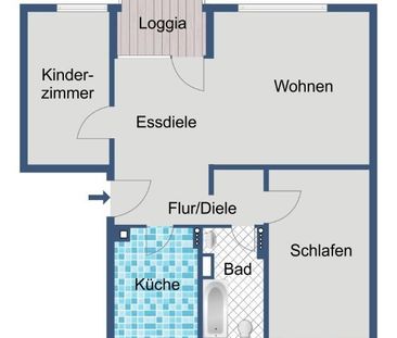 3-Zimmer-Wohnung mit Balkon in Schwalbach am Taunus - Foto 5