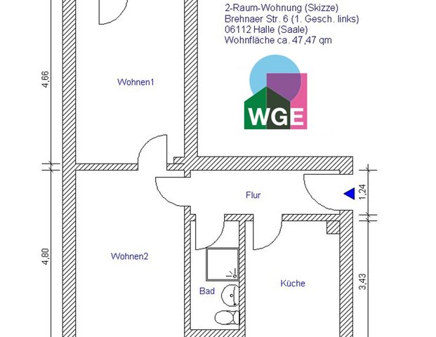 Kleine 2-Zimmer-Wohnung - Foto 1