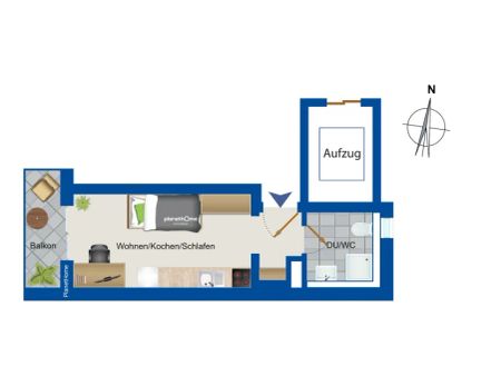 Erstbezug: Nürnberg-Ost: Möblierte 1-Zimmer-Wohnung - Foto 5