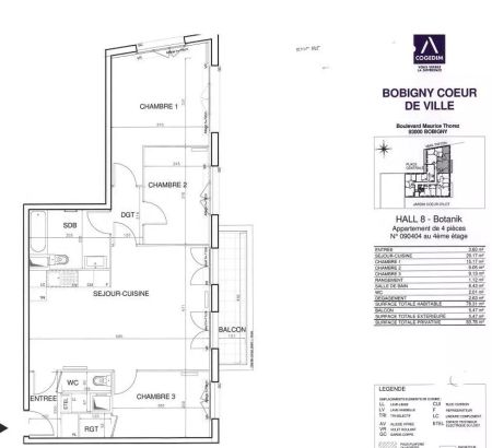 location Appartement T4 DE 78.4m² À BOBIGNY - Photo 3