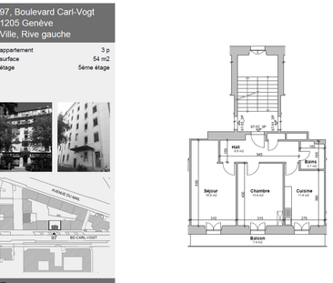 Appartement de 3 pièces au 5ème étage avec balcon - Photo 2