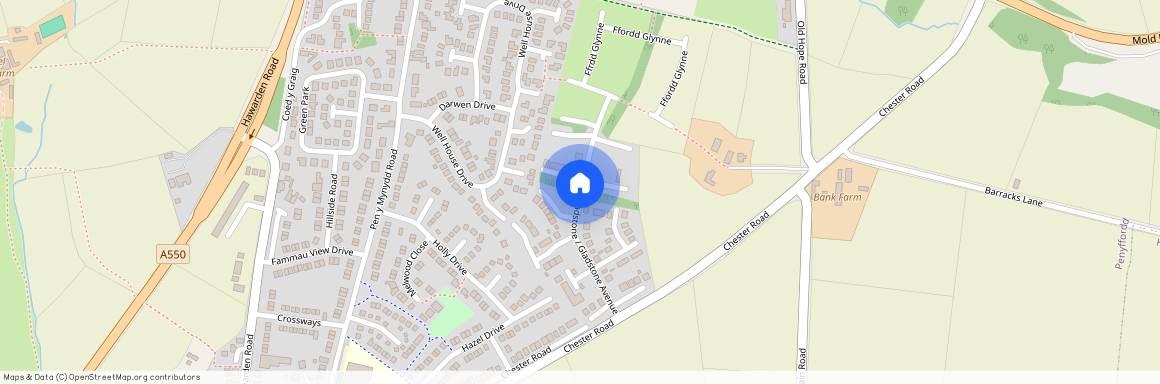 Rhodfa Gladstone, Penymynydd, Chester, CH4