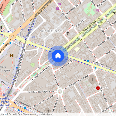 Boulevard Pereire entre Avenue des Ternes et Rue Brunel 75017 Paris (17e arrondissement)