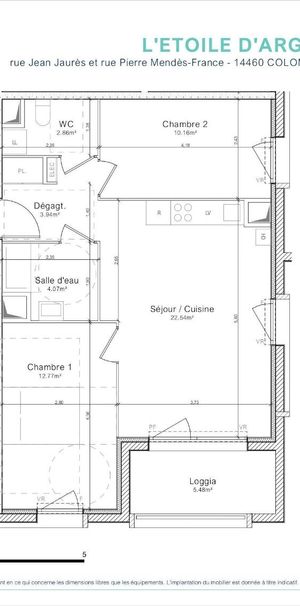 Location Appartement 3 pièces 56m² COLOMBELLES 14460 - Photo 2