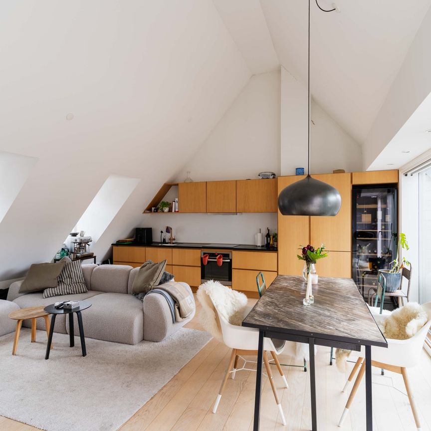 Skøn lejlighed i to etager med privat tagterrasse - Photo 1
