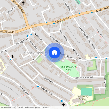 Baillie Road, Guildford, Surrey, UK, GU1