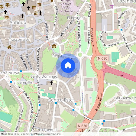 Santo Domingo-El Campillín, Oviedo