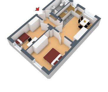 Demnächst frei! 2-Zimmer-Wohnung in Wuppertal Langerfeld - Photo 1
