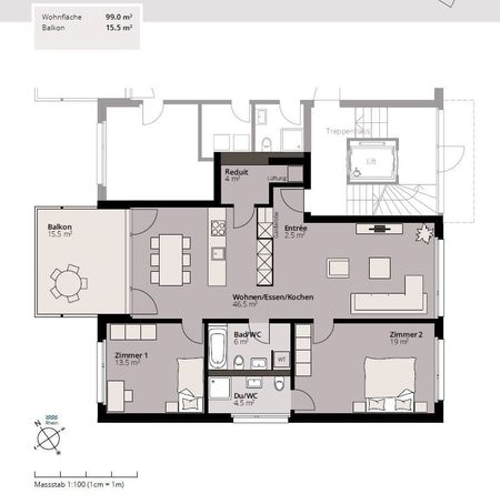 3.5 Zimmer, 99 m², EG - Photo 2