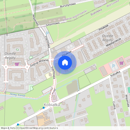 ul. Flisaków, Kobiałka, Białołęka, Warszawa, mazowieckie