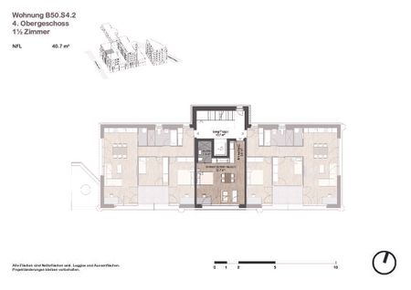 bel appartement de 1,5 pièce - Vivre dans le B50 au centre de Buchs - Photo 3