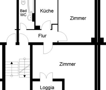 + 2 Zimmer mit Balkon + - Foto 1