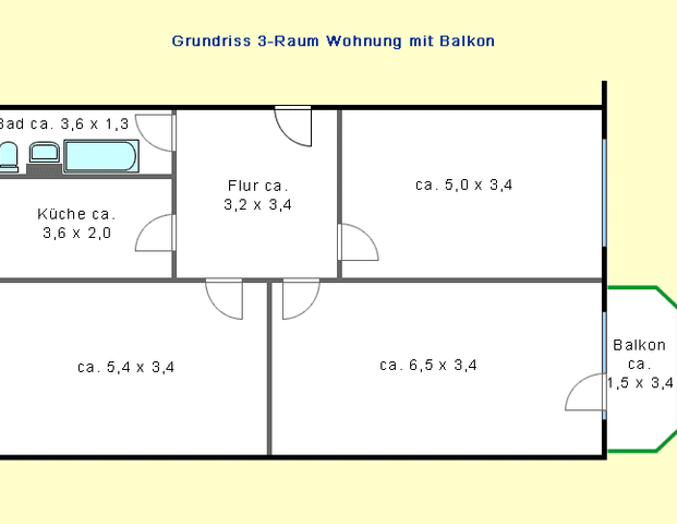 Einzug ab 01.04.2026 möglich. 3-Raumwohnung in Mockau-Nord - Foto 1