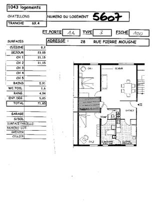 Location appartement T3 71.85m² à Reims (51100) Loyer CC * : 445.65 € Réf : ER.05607 - Photo 1