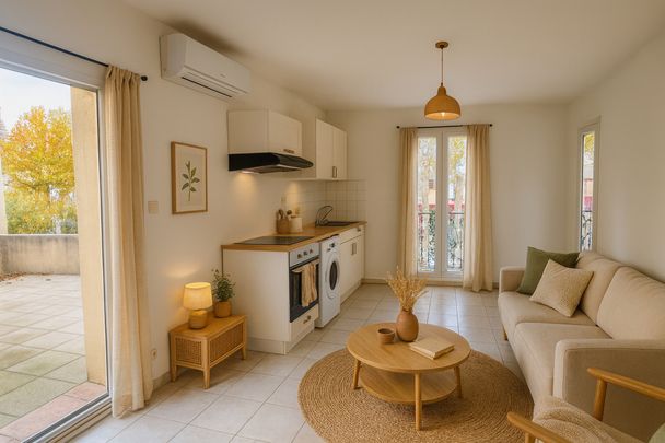 Type 3 Les Milles terrasse 1060 euros - Photo 1