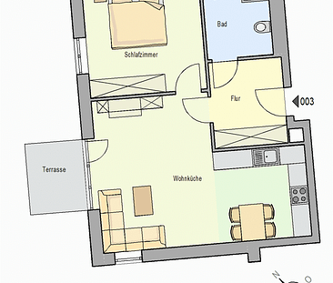 2-Zimmer-Seniorenwohnung in Düsseldorf-Stockum (renovierte Übergabe) - Foto 2