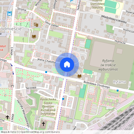 ul. Tadeusza Kościuszki, Śródmieście, Rybnik, śląskie