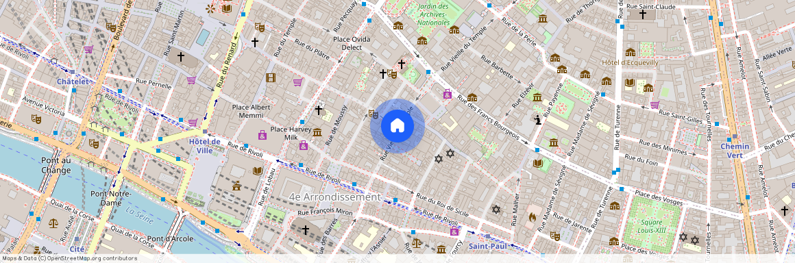 Rue des Blancs Manteaux, entre Rue du Temple et Rue Vieille du Temple 75004 Paris (4e arrondissement)