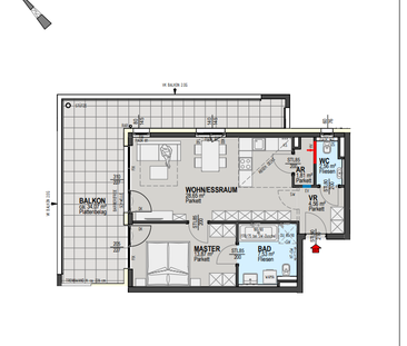 Hochwertige 2 Zimmer Wohnung mit 34 m² großer Terrasse direkt am gr... - Foto 5