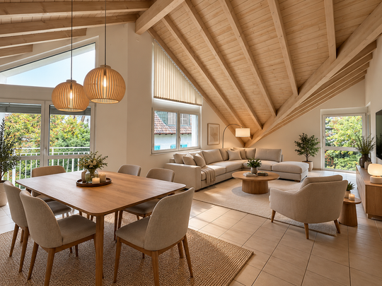 Grosszügige 3.5-Zimmer-Dachwohnung mit kleinem Büro/Abstellraum - Foto 1