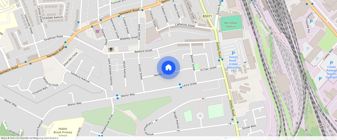 ** Neville Street, Crewe, Cheshire, CW2 6LA