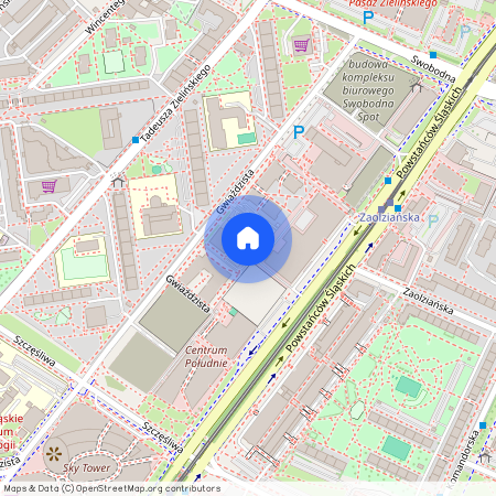 ul. Gwiaździsta, Powstańców Śląskich, Krzyki, Wrocław, dolnośląskie