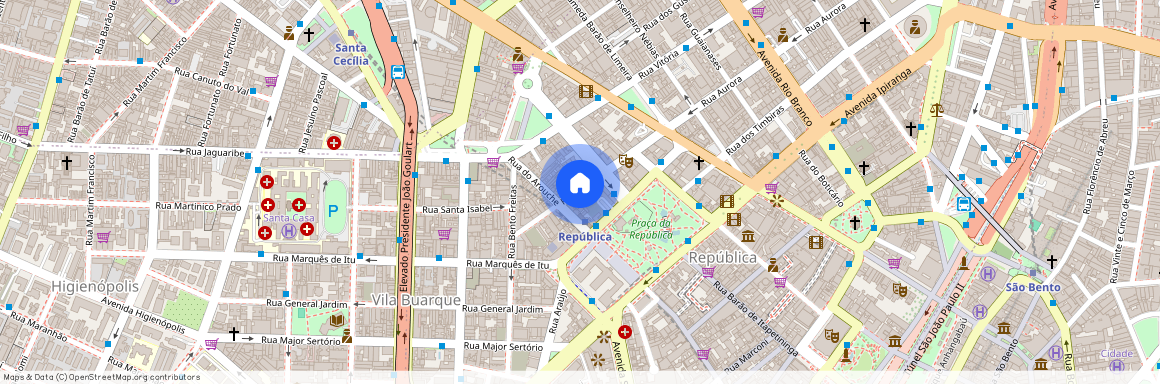 Rua Aurora, Santa Ifigênia, Santa Cecília, São Paulo