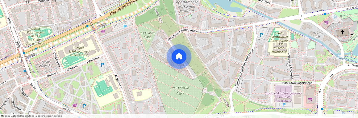 Jana Nowaka-Jeziorańskiego 53B, Warszawa, Praga-Południe, Saska Kępa