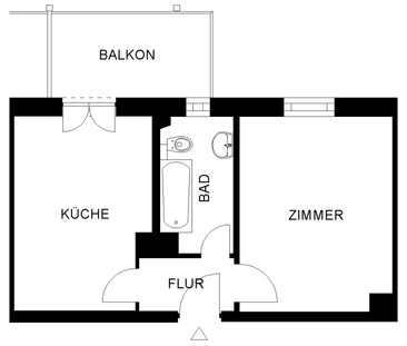 1-Zimmer-Wohnung mit Balkon in St. Peter - Foto 2