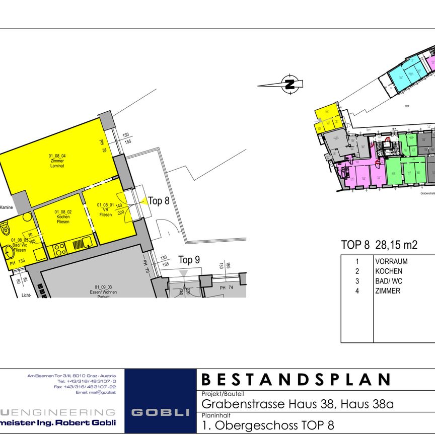 Grabenstraße 38/8 - Singlewohnung in Geidorf - Nähe Bischöfliches Gymnasium - ideal für Studenten - Photo 2