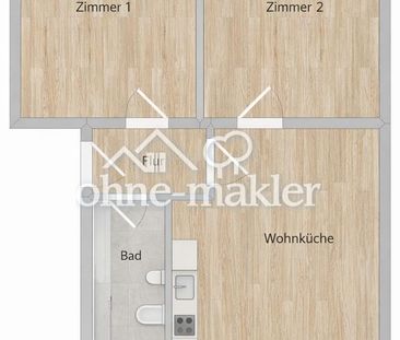 Erstbezug: 2,5-Zimmer-Wohnung (ca. 59 m²) mit neuem Tageslichtbad &... - Photo 2