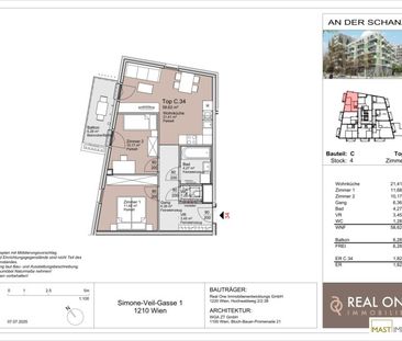 4. Stock - 3-Zimmer Wohnung im Projekt an der Schanze! - Photo 6