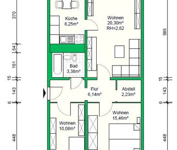 Einzug ab sofort möglich - 3-Raumwohnung mit Balkon und Aufzug - Foto 5