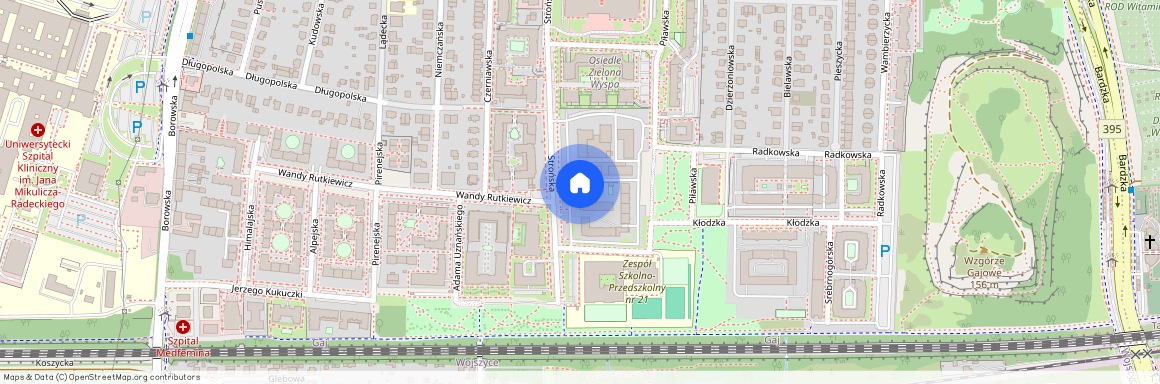 ul. Strońska, Gaj, Krzyki, Wrocław, dolnośląskie