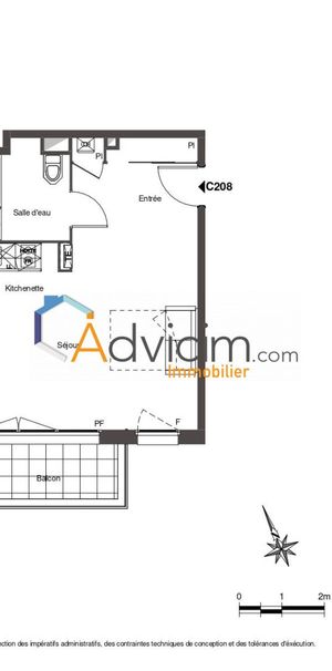 T1 de 36 m² - Photo 2