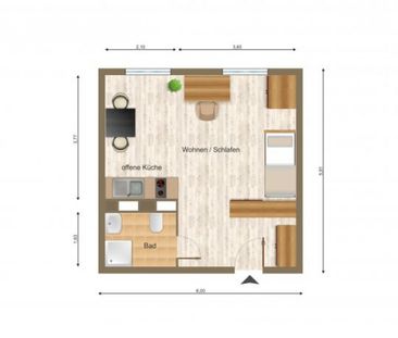 Wohnung, 1 Zimmer (33 m²) - Photo 1