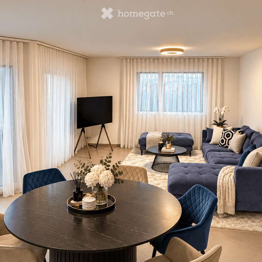 2.5-Zimmer-Wohnung mit verglastem Balkon in Freienbach – 73 m² - Photo 1