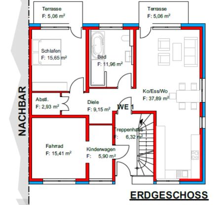 ***Besser wohnen! 2 ZKB, 2 Terrassen+kleiner Garten, Erstbezug, 3-FH Neubau in Brühl-Rohrhof*** - Foto 5