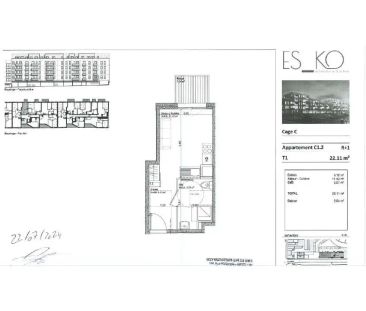 Appartement à louer 1 pièce 22.11m² - Photo 3