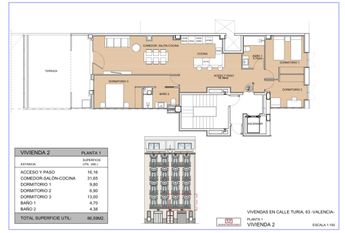 Piso de lujo en Valencia centro con terraza