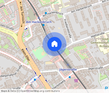 ELLER HELLE KOMF. WOHNUNG GROßE KÜCHE MIT EINBAUKÜCHE MÖGL. LAMINAT... - Foto 1