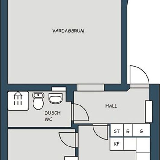 2 Rum och kök, Lasarettet - Photo 1