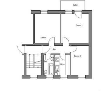 Kleine Drei-Zimmer-Wohnung zum 01.10.2024 - "Freie Scholle eG" - Photo 1