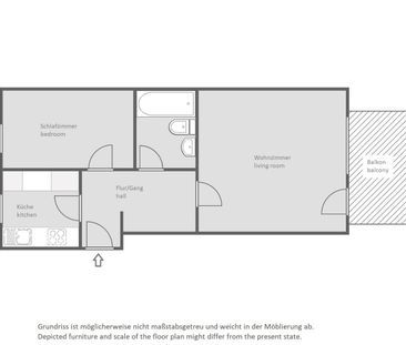 Möblierte 2-Zimmer Wohnung in grüner Wohnlage - Photo 4