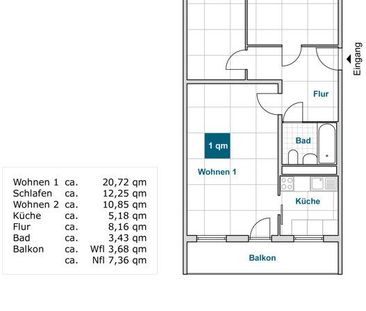 Schöne 3 Raumwohnung mit Balkon! - Photo 3