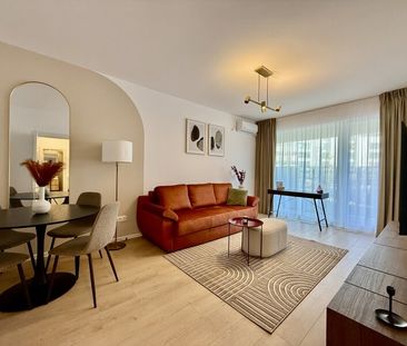 Doua camere, apartament cu piscina si gradina proprie, nou, la prim... - Fotografie 1