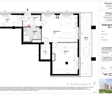 Moderne 2-Zimmer-Wohnung mit großem Balkon in Top-Lage - Foto 4