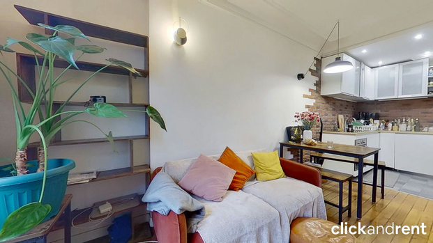 Appartement meublé 2 pièces lumineux avec balcon à Paris 18ᵉ – 34 m² - Photo 1