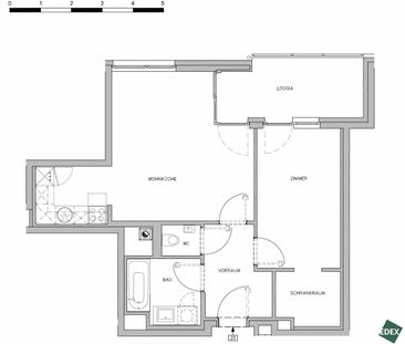 Modernes 2-Zimmer-Apartment mit großer Loggia und optimaler Anbindu... - Foto 5
