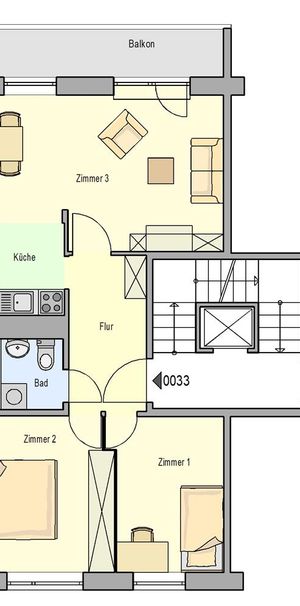 Drei Zimmer frisch saniert, Aufzug - Photo 2